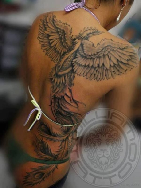 Grey Phoenix Tattoo