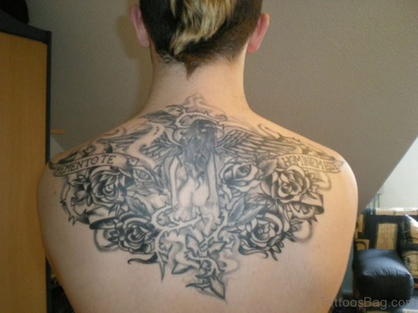 Grey Rose Flower Tattoo