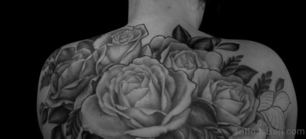 Awesome Grey Rose Tattoo