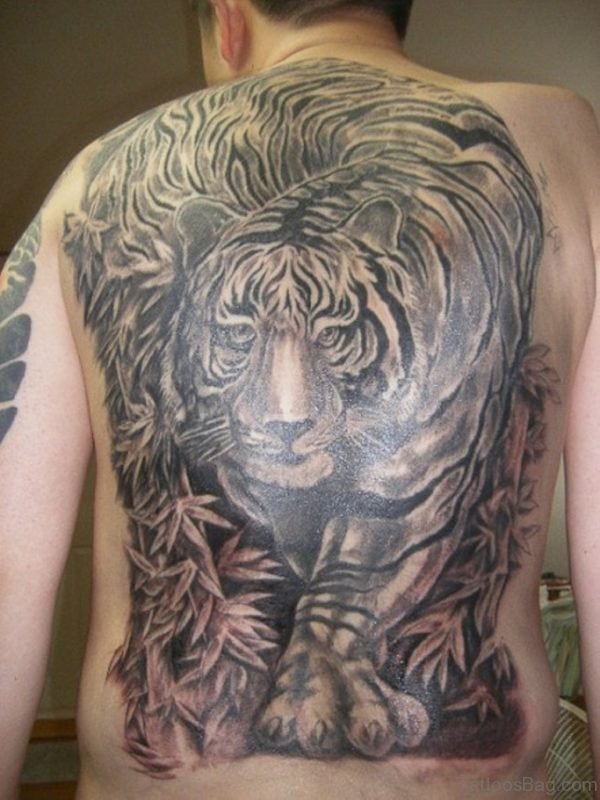 Grey Tiger Tattoo Design