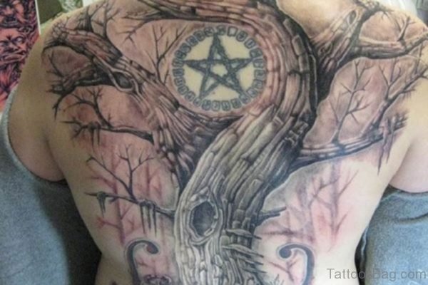 Grey Tree Tattoo