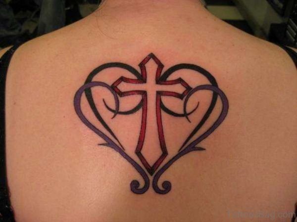 Heart And Cross Tattoo