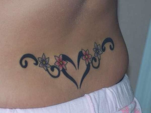 Heart Lower Back Tattoo