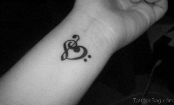Heart Music Symbolic Tattoo