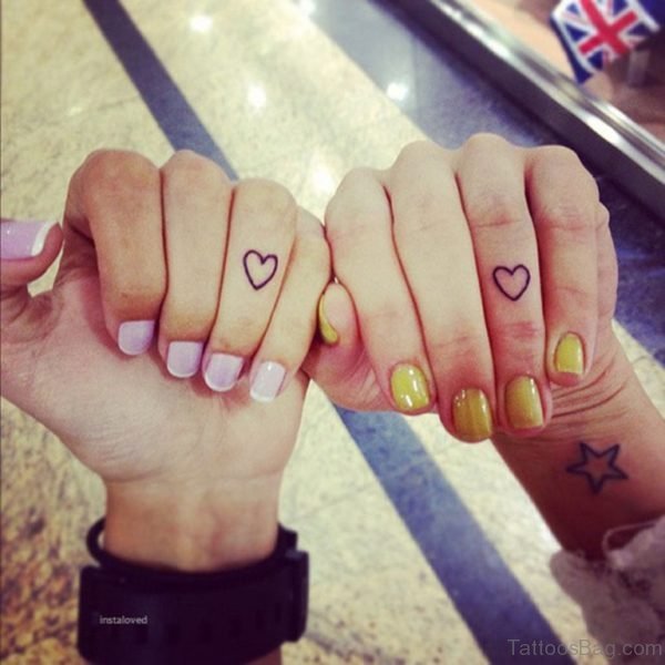 Heart Tattoo On Finger