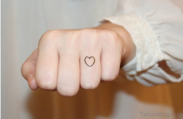 Heart Tattoos Ring Finger