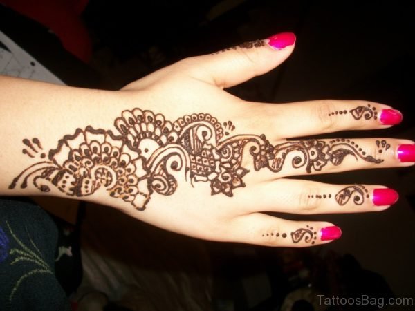 Henna Flower Tattoo Design