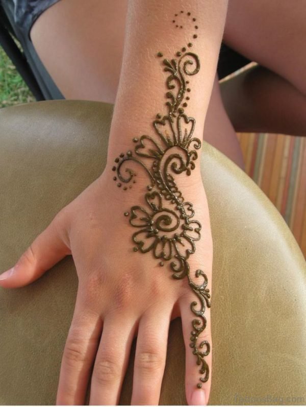 Henna Tattoo Design On Finger