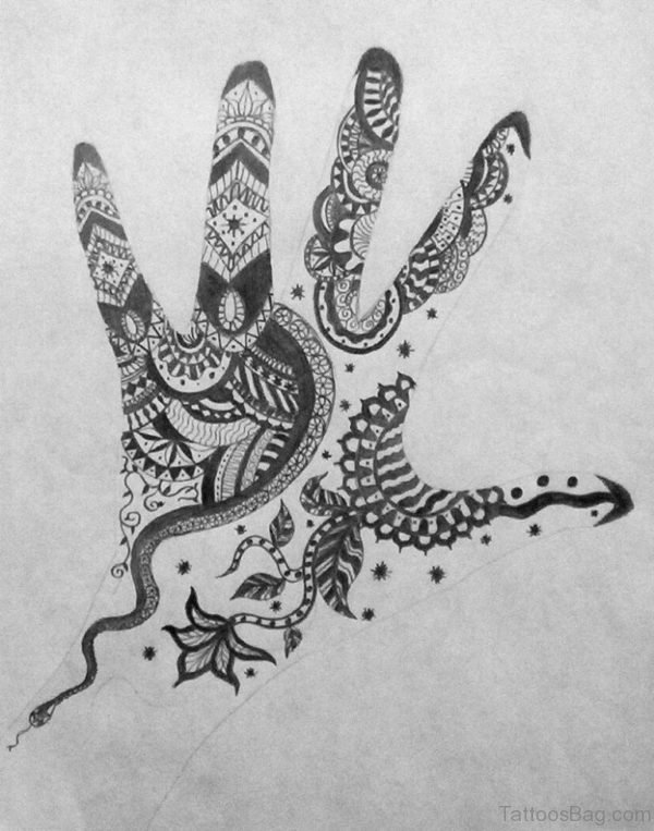 Henna Tattoo On Hand