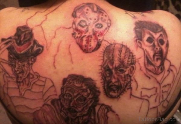 Horror Tattoo On Back