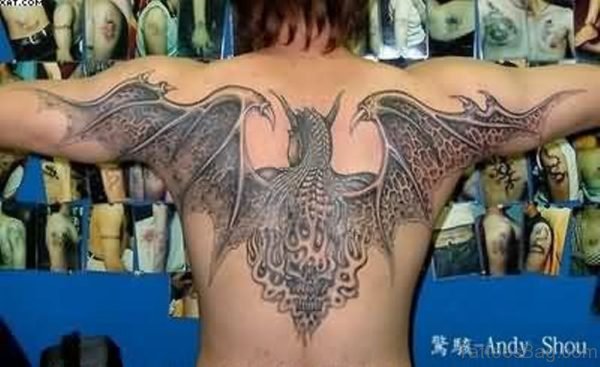Vampire Tattoo On Back