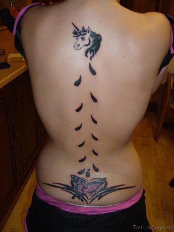 Horse And Butterfly Tattoo