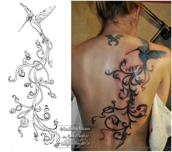 Amazing Hummingbird Tattoo
