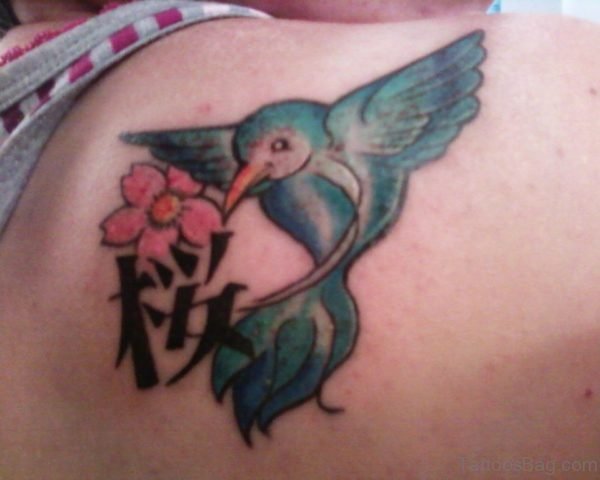 Hummingbird Tattoo On Back