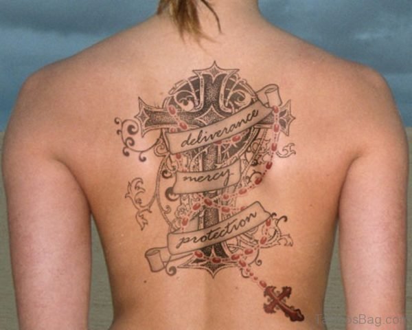 Impressive Rosary Tattoo Design