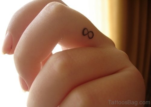 Infinity Symbol Tattoo On Finger