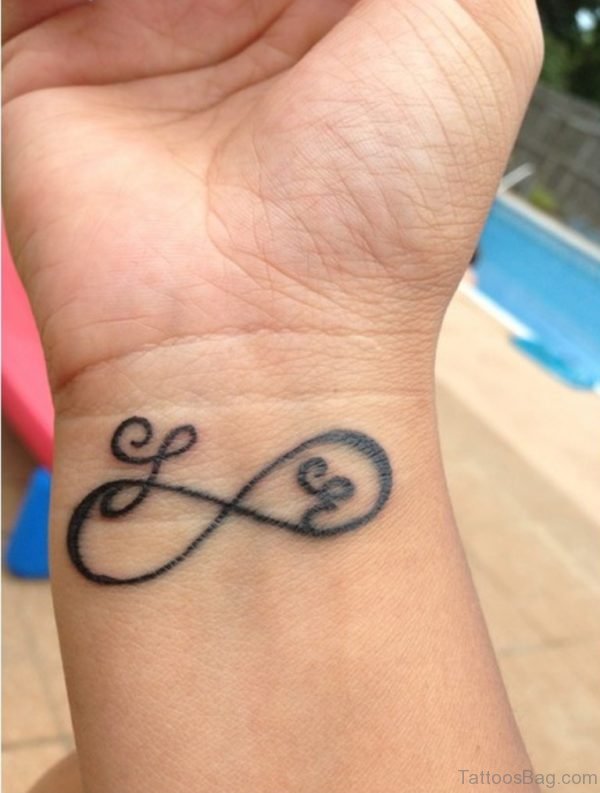 Initials Tattoo Design On Wrist