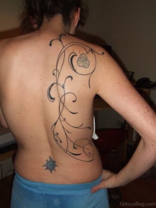 Ivy Tattoo On Back