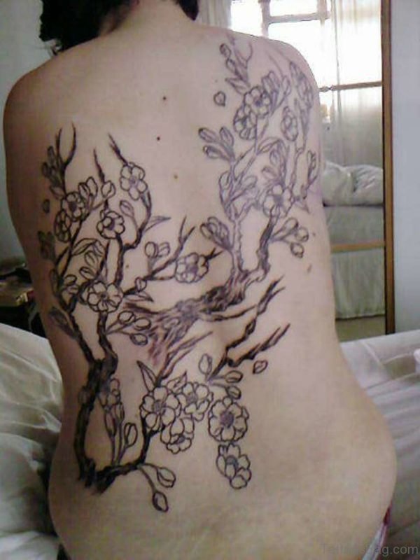 Japanese Cherry Flower Tattoo