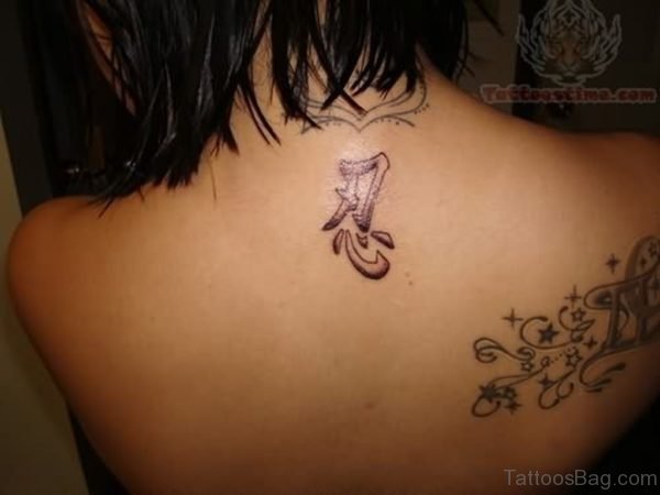 Japanese Kanji Tattoo On Back