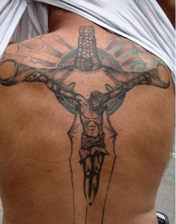 Jesus Tattoo On Back