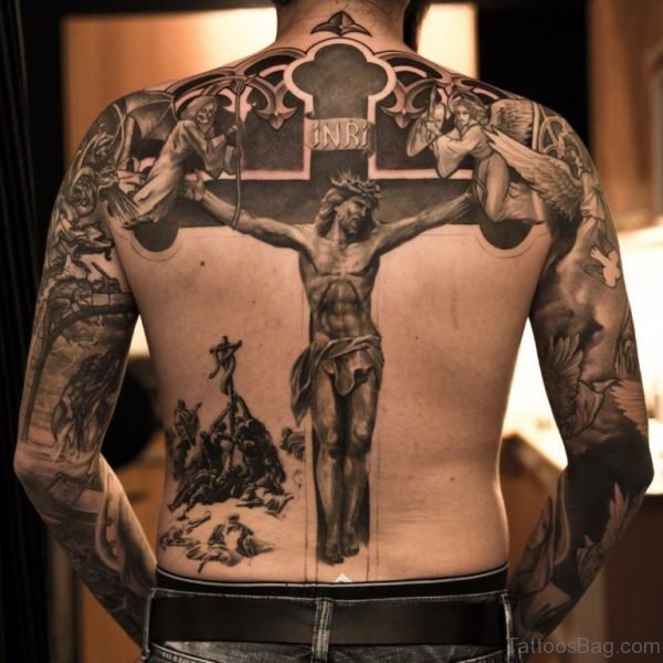 Jesus Tattoo On Full Back