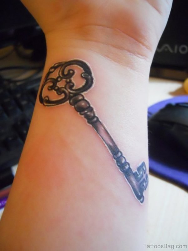 Key Tattoo For Wrist