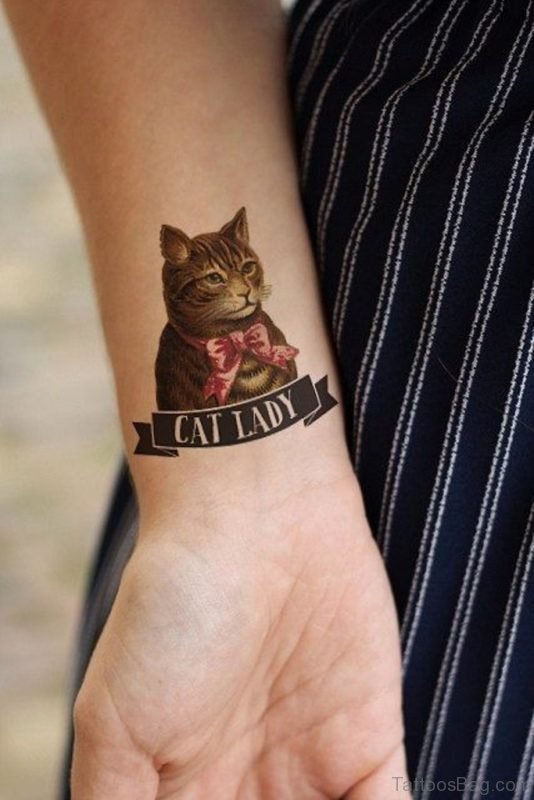 Lady Cat Tattoo