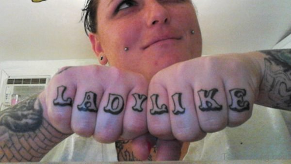 Lady Like Wording Tattoo