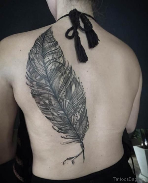 Stylish Feather Tattoo