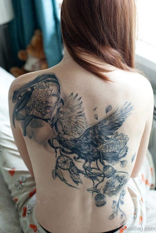 Bird Tattoo Design On Back