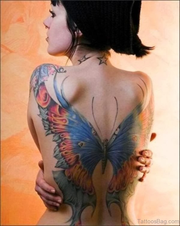 Large Butterfly Tattoo Back