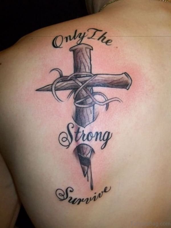 Left Back Shoulder Rip Skin Tattoo