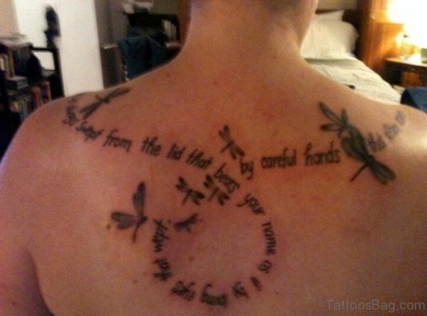 Lettering Tattoo Design On Back