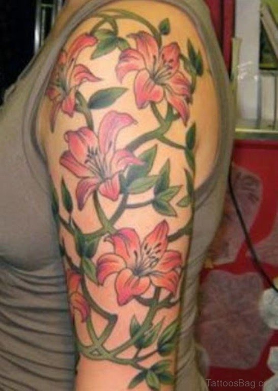 Lily Flower Tattoo Design