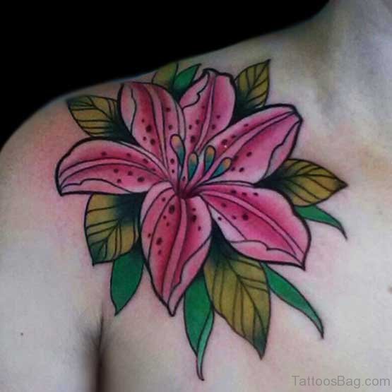 Lily Flower Tattoo Design