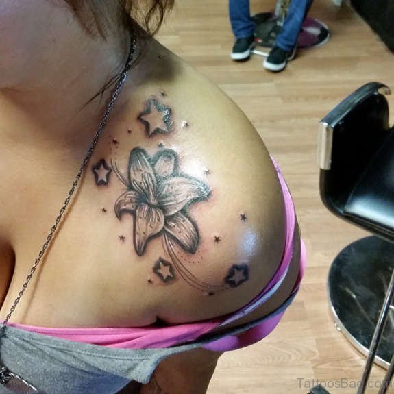 Lily Tattoo On Shoulder