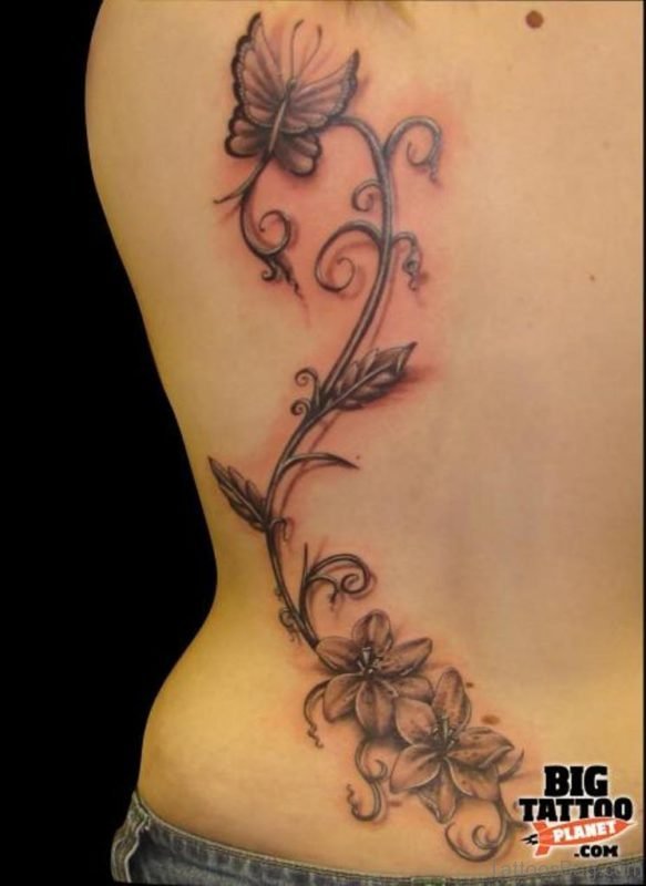 Lily Vine Tattoo