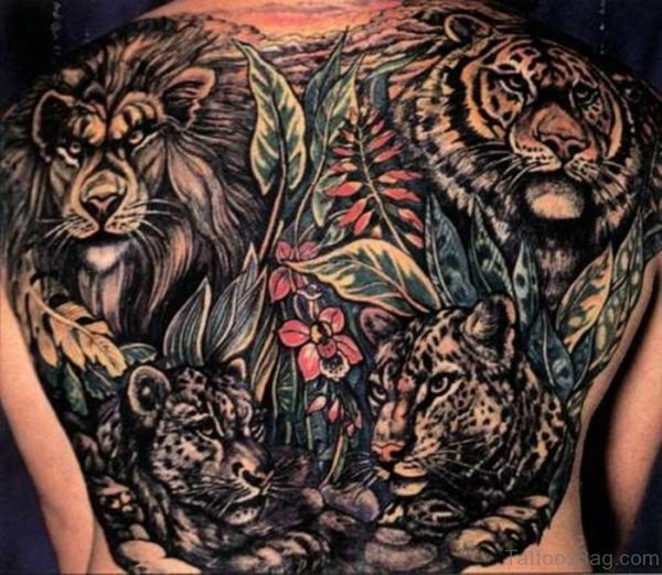 Lion And Jaguar Tattoo