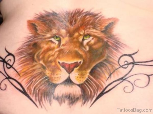 Lion Back Tattoo