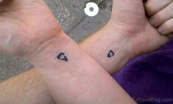 Little Couple Heart Tattoo