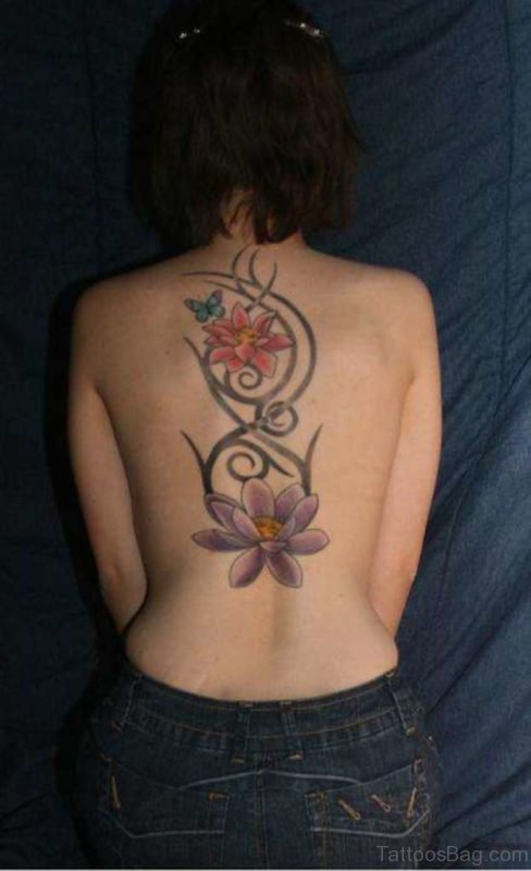 Lotus Flower Tattoo Design For Girls