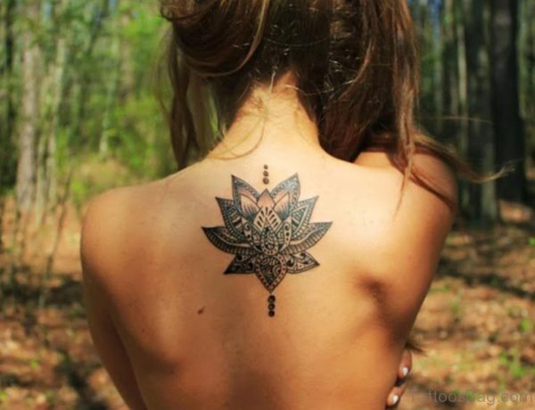 Lotus Tattoo On Back