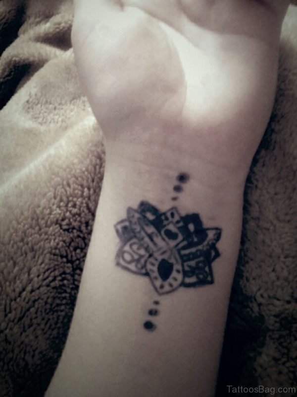 Amazing Lotus Tattoo Design On Wrist