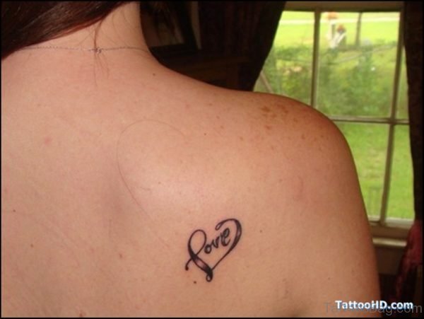 Love Heart Tattoo On Back