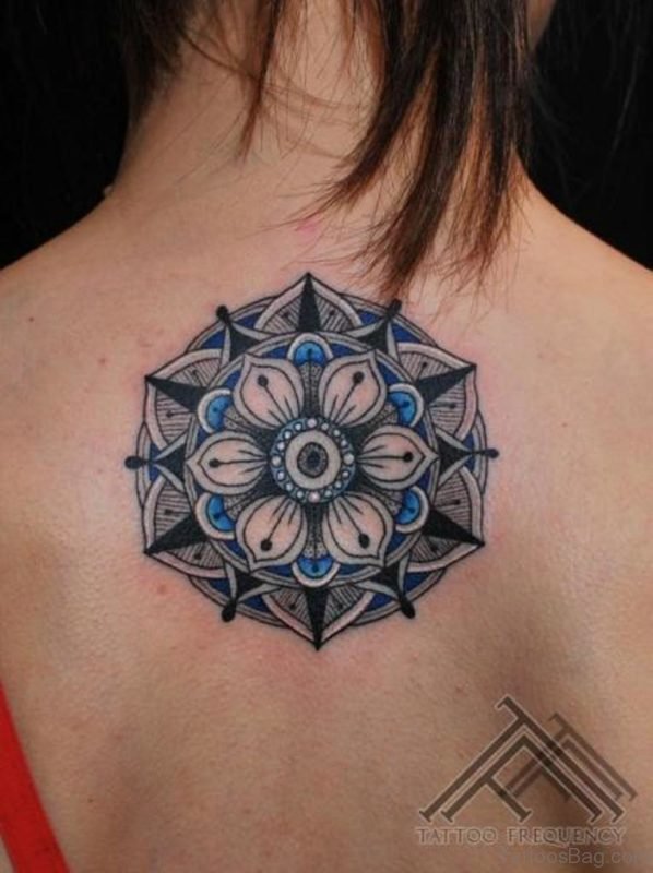 Lovely Geometric Tattoo On Back