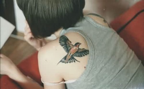 Bird Tattoo On Back