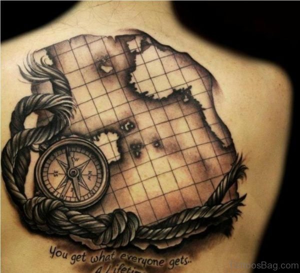 Map Tattoo Design On Back