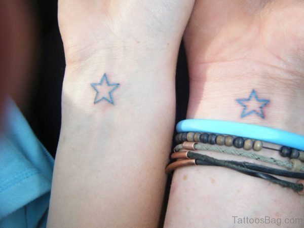 Matching Star Wrist Tattoo