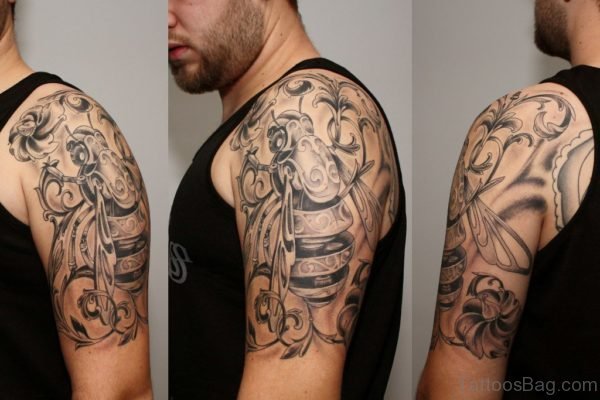 Mechanical Bee Tattoo